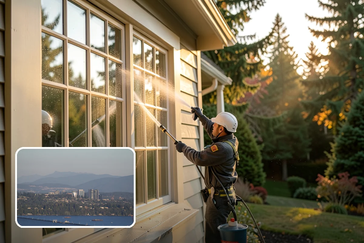 Brick House Washing in Medina, King County, WA - Clears algae and moss from porous brick faces