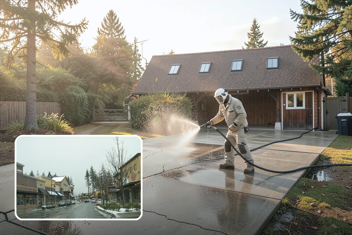 Brick House Washing in Mill Creek, Snohomish County, WA - Clears algae and moss from porous brick faces