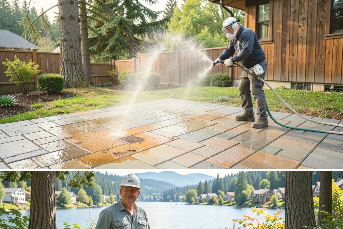 Brick House Washing in Milton, King County, WA - Target the drier summer window so the porous brick and mortar can dry fully after the wash.