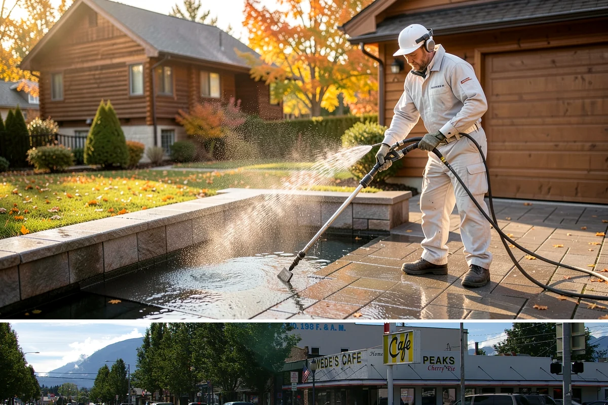 Brick House Washing in North Bend, King County, WA - Target the drier summer window so the porous brick and mortar can dry fully after the wash.