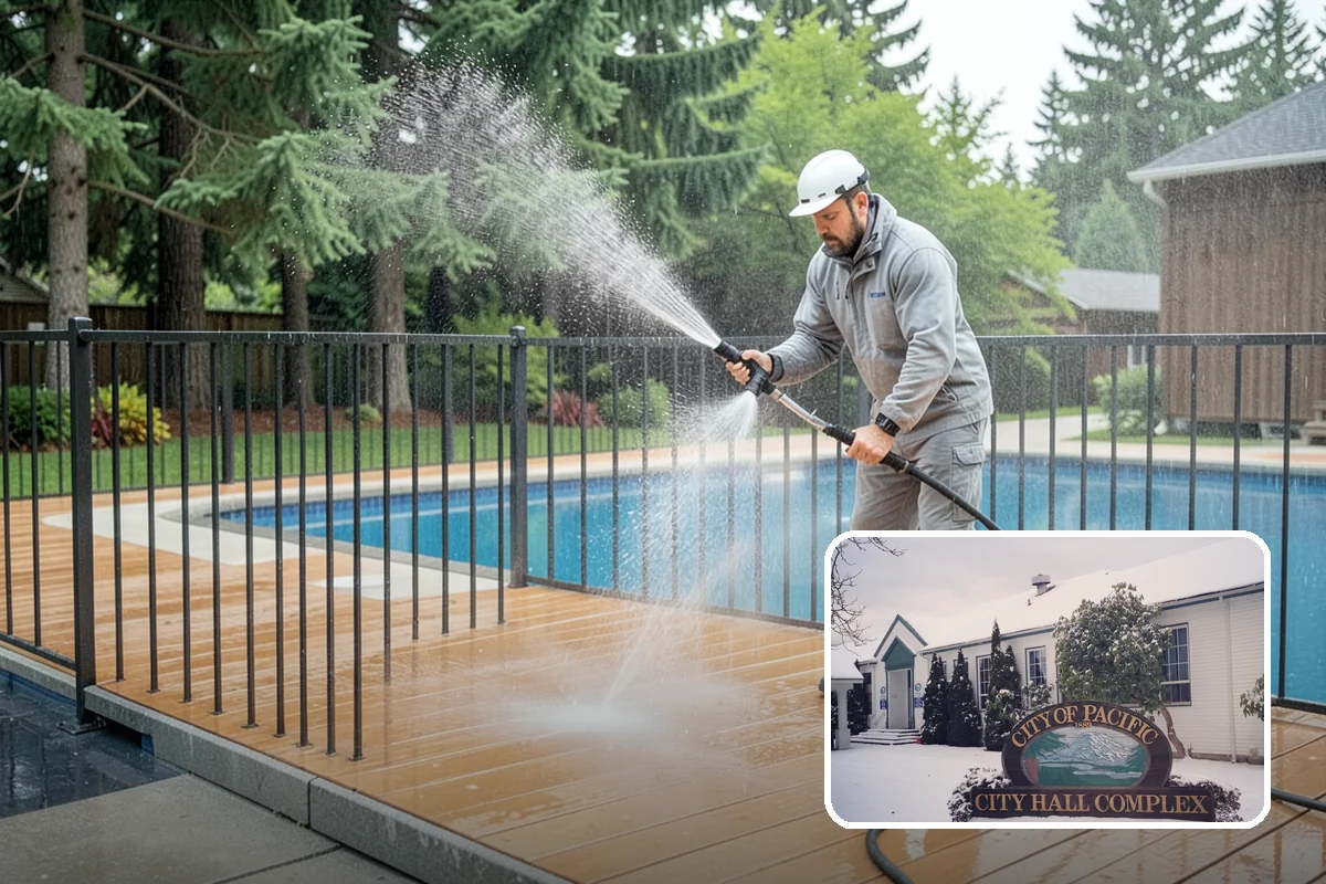 Brick House Washing in Pacific, King County, WA - Clears algae and moss from porous brick faces