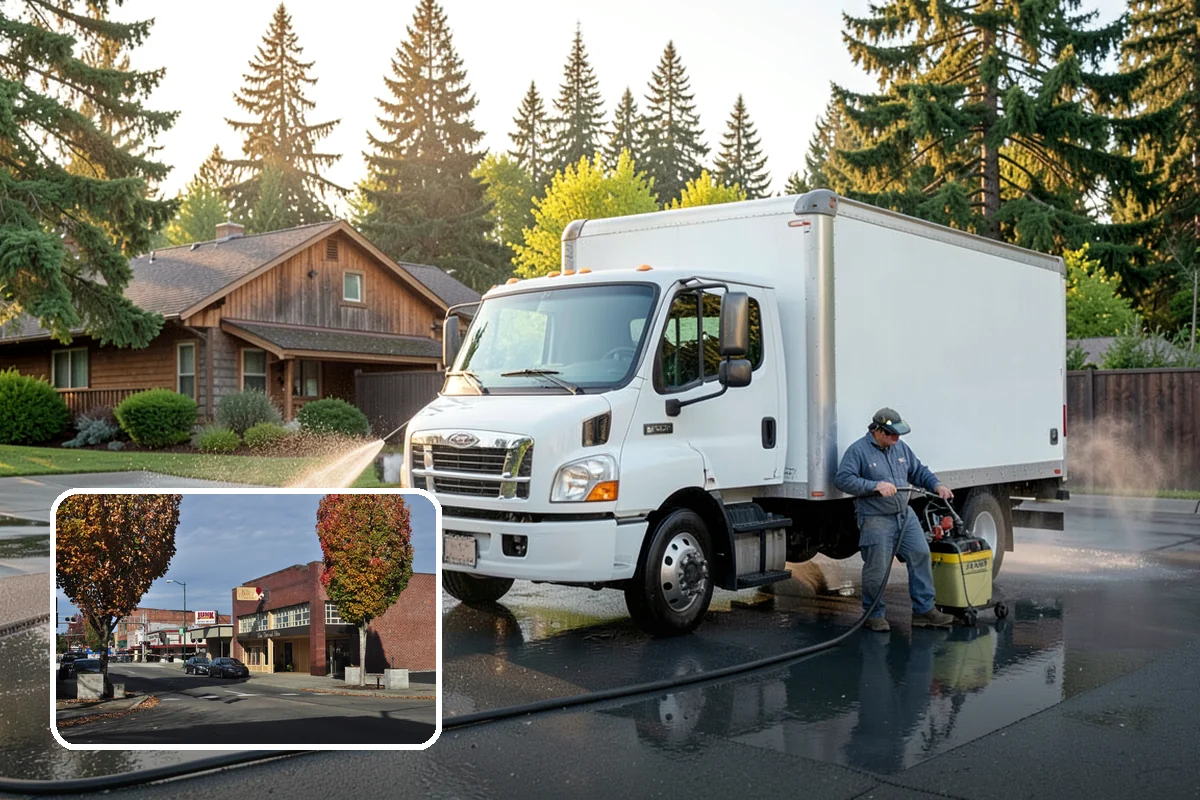 Brick House Washing in Puyallup, Pierce County, WA - Clears algae and moss from porous brick faces