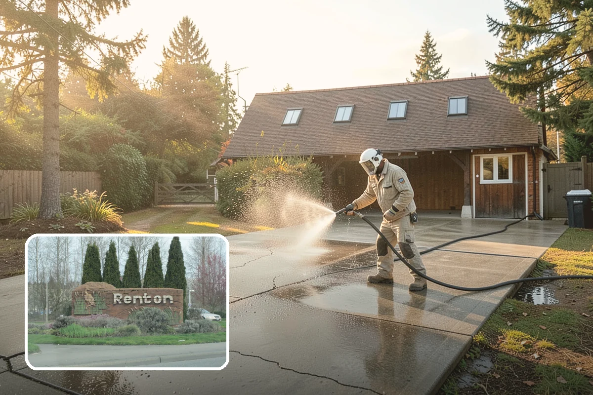 Brick House Washing in Renton, King County, WA - Clears algae and moss from porous brick faces