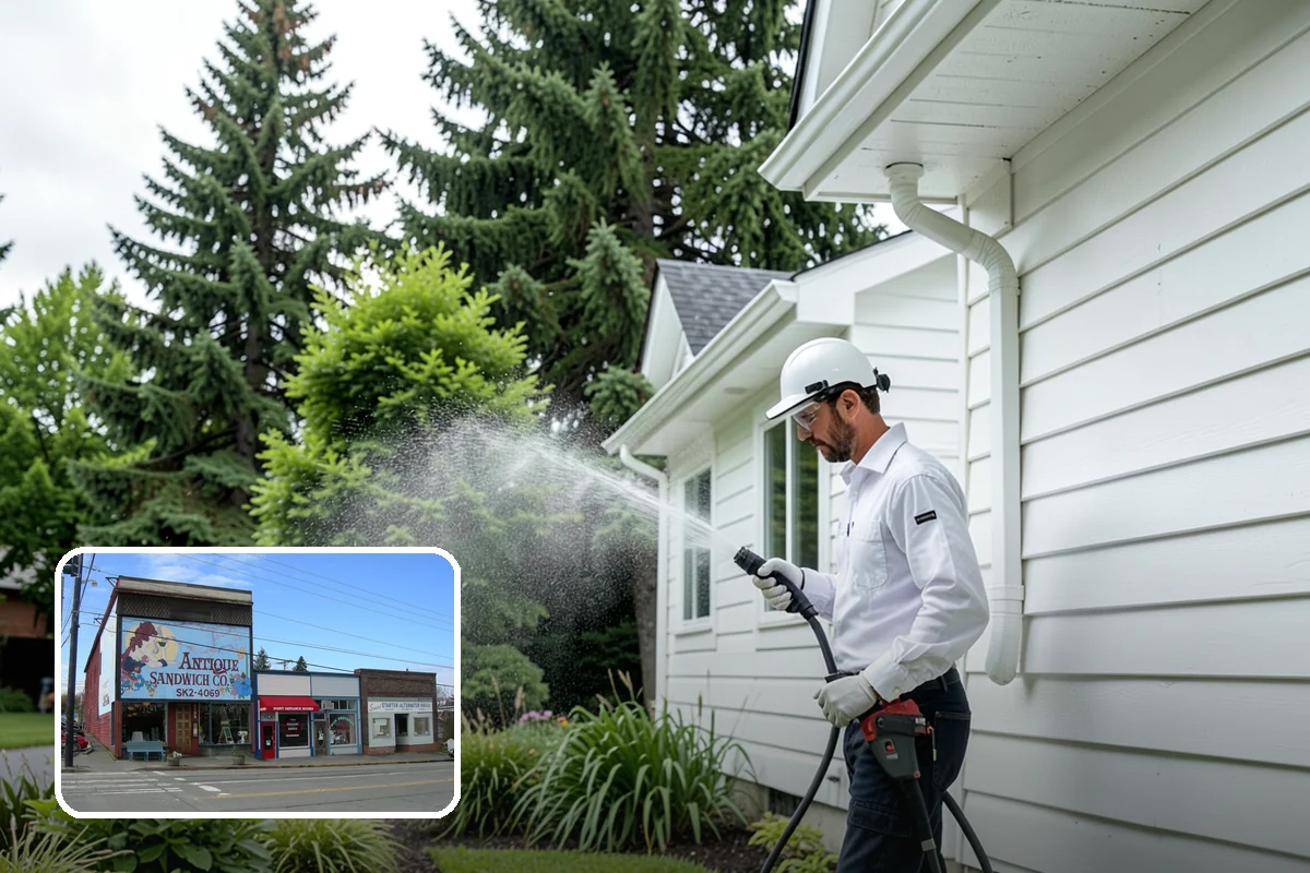 Brick House Washing in Ruston, Pierce County, WA - Clears algae and moss from porous brick faces