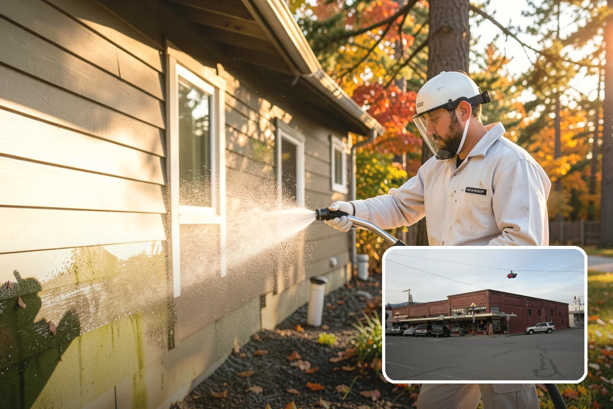 Brick House Washing in Sedro-Woolley, Skagit County, WA - Clears algae and moss from porous brick faces