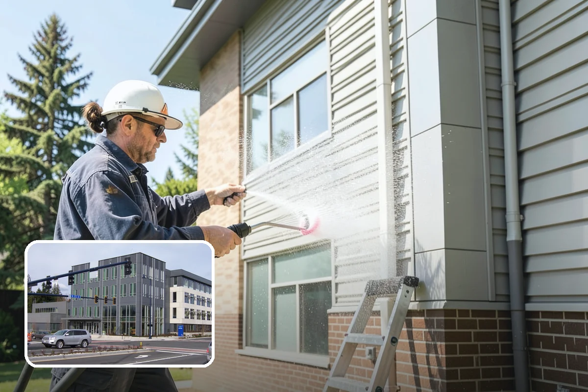 Brick House Washing in Shoreline, King County, WA - Clears algae and moss from porous brick faces