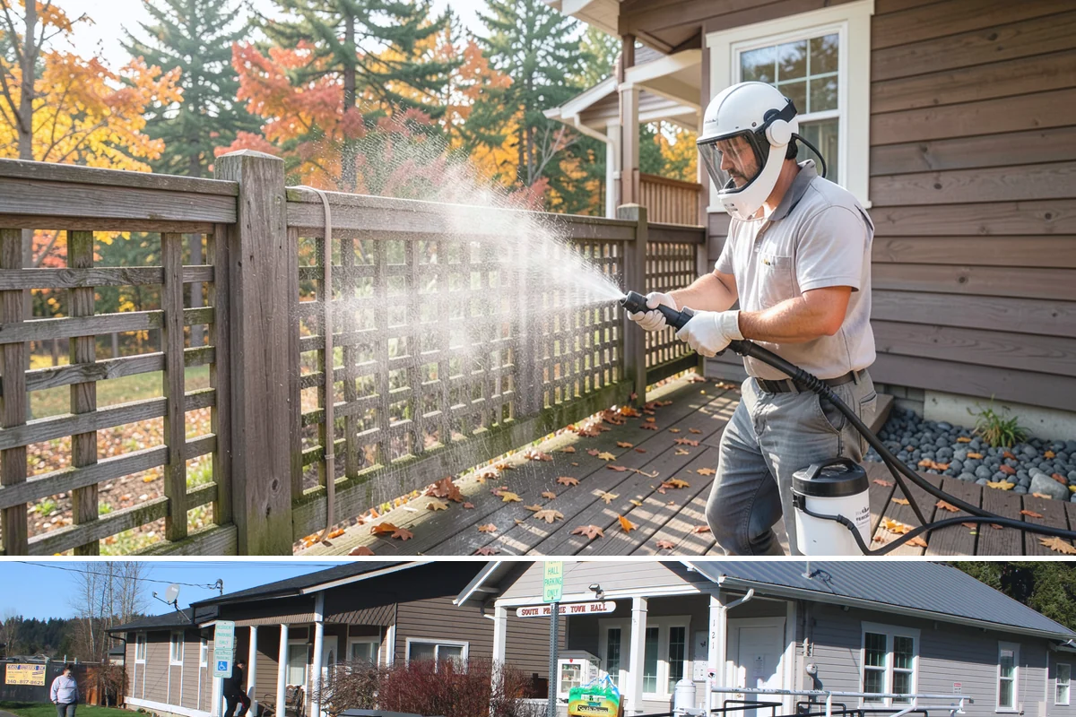 Brick House Washing in South Prairie, Pierce County, WA - Target the drier summer window so the porous brick and mortar can dry fully after the wash.