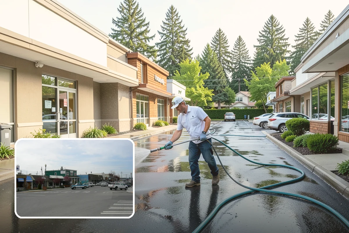 Brick House Washing in Stanwood, Snohomish County, WA - Clears algae and moss from porous brick faces