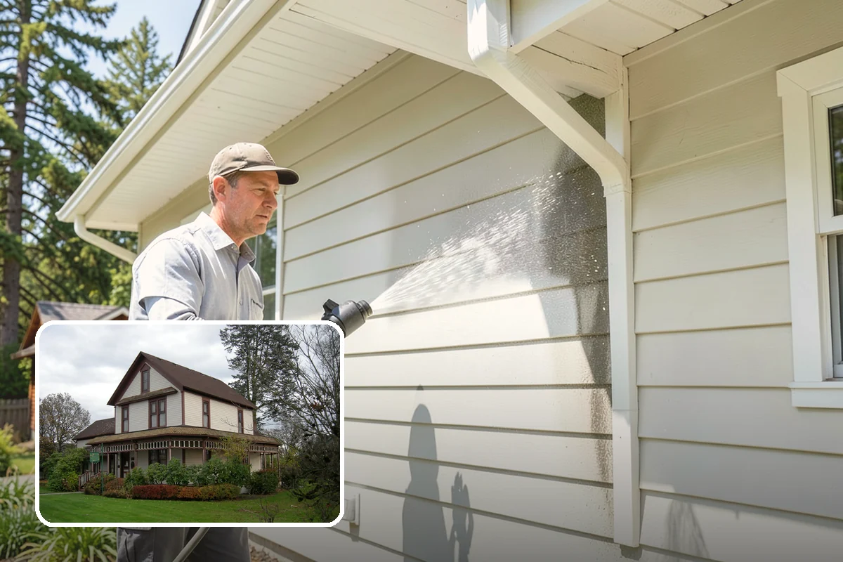 Brick House Washing in Sumner, Pierce County, WA - Clears algae and moss from porous brick faces