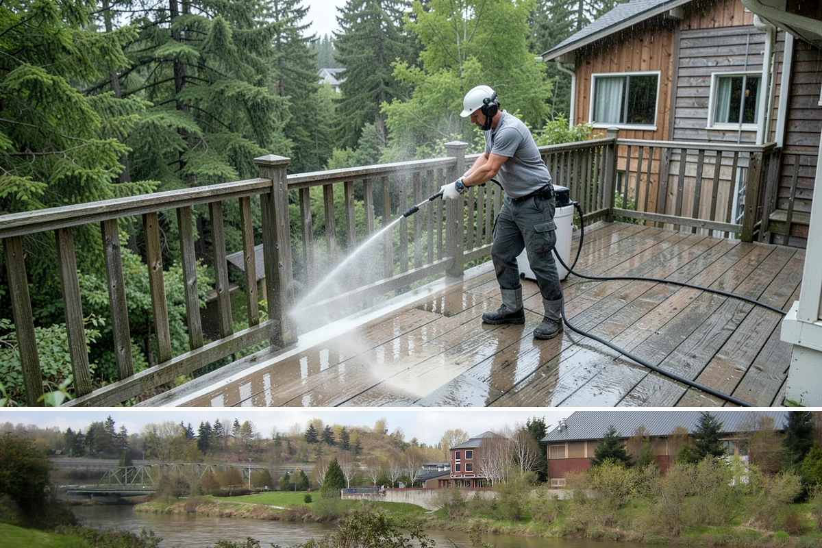 Brick House Washing in Tukwila, King County, WA - Target the drier summer window so the porous brick and mortar can dry fully after the wash.