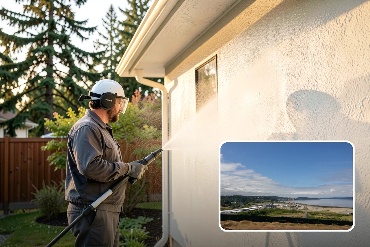 Brick House Washing in University Place, Pierce County, WA - Clears algae and moss from porous brick faces