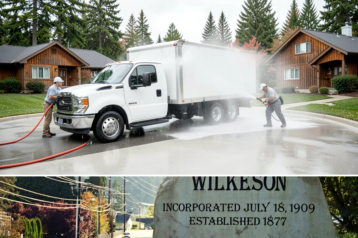 Brick House Washing in Wilkeson, Pierce County, WA - Target the drier summer window so the porous brick and mortar can dry fully after the wash.