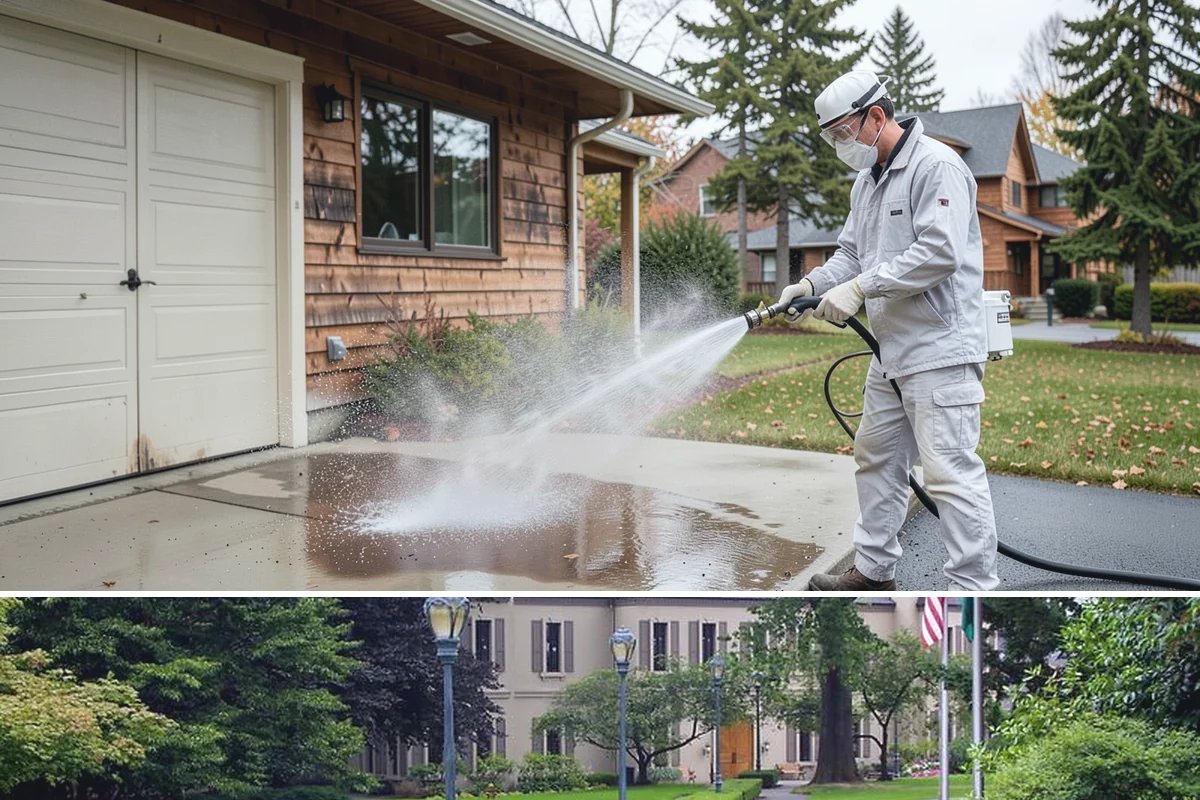 Brick House Washing in Woodinville, King County, WA - Target the drier summer window so the porous brick and mortar can dry fully after the wash.
