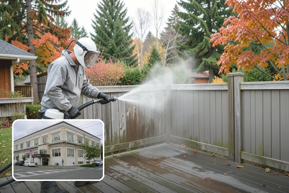 Brick Mailbox Cleaning in Anacortes, Skagit County, WA - Removes algae and gray road film from the brick face