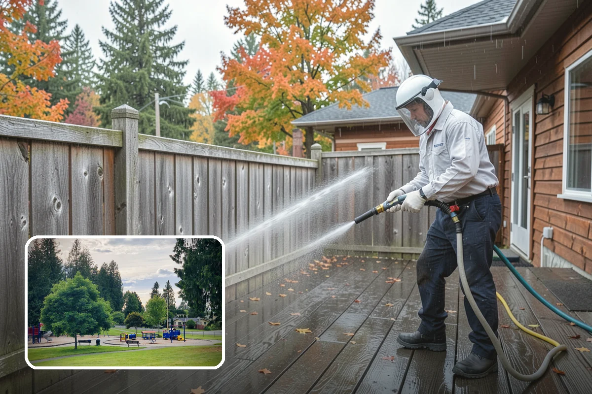 Brick Mailbox Cleaning in Bonney Lake, Pierce County, WA - Removes algae and gray road film from the brick face