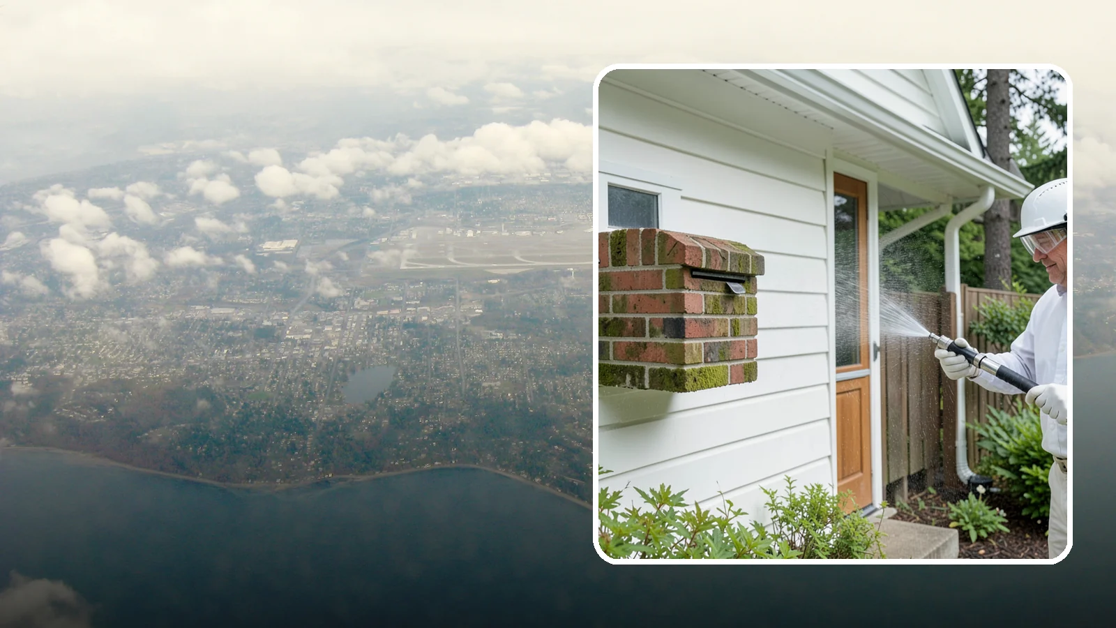 Brick Mailbox Cleaning in Burien, King County, WA - We clean brick mailbox structures to remove the algae, moss, and road film that dull this curbside feature.