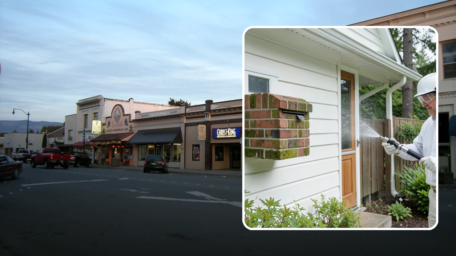 Brick Mailbox Cleaning in Burlington, Skagit County, WA - We clean brick mailbox structures to remove the algae, moss, and road film that dull this curbside feature.