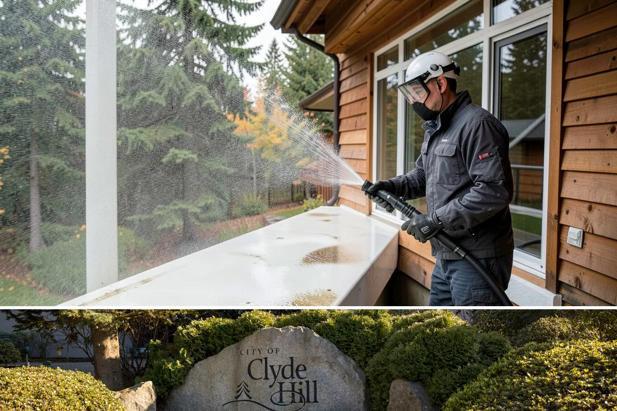 Brick Mailbox Cleaning in Clyde Hill, King County, WA - Spring is a good time to clear winter moss and road grime from the mailbox before the sunnier months.