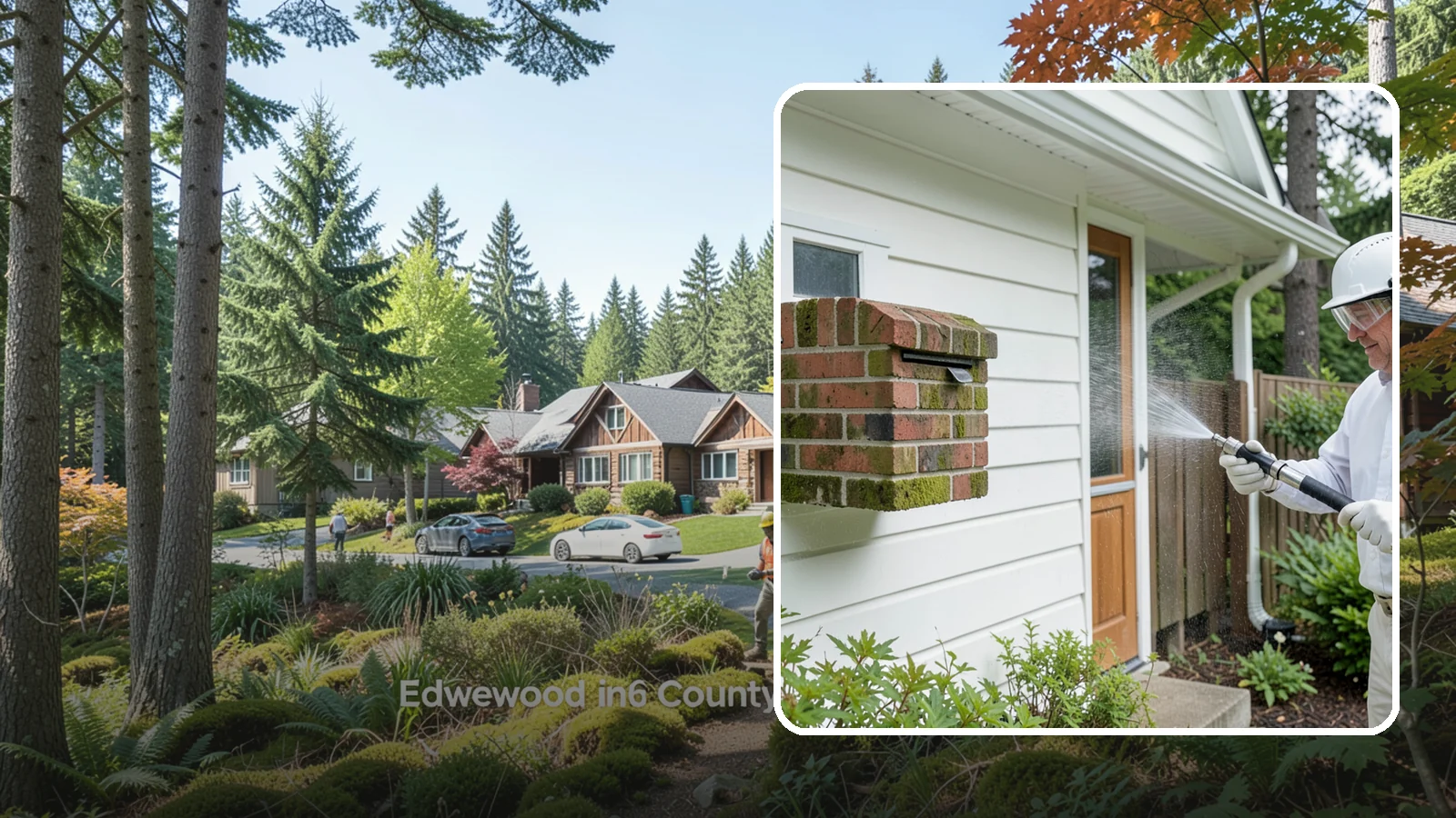 Brick Mailbox Cleaning in Edgewood, Pierce County, WA - We clean brick mailbox structures to remove the algae, moss, and road film that dull this curbside feature.