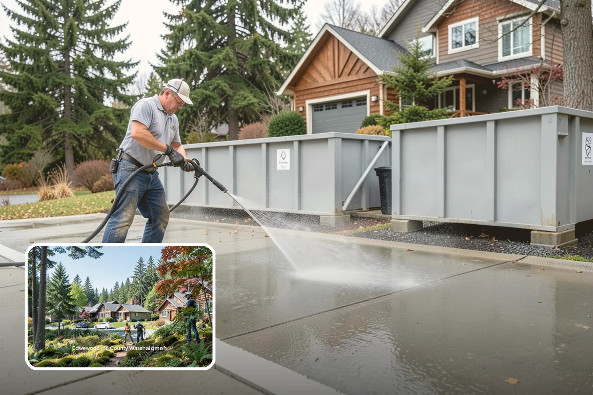 Brick Mailbox Cleaning in Edgewood, Pierce County, WA - Removes algae and gray road film from the brick face
