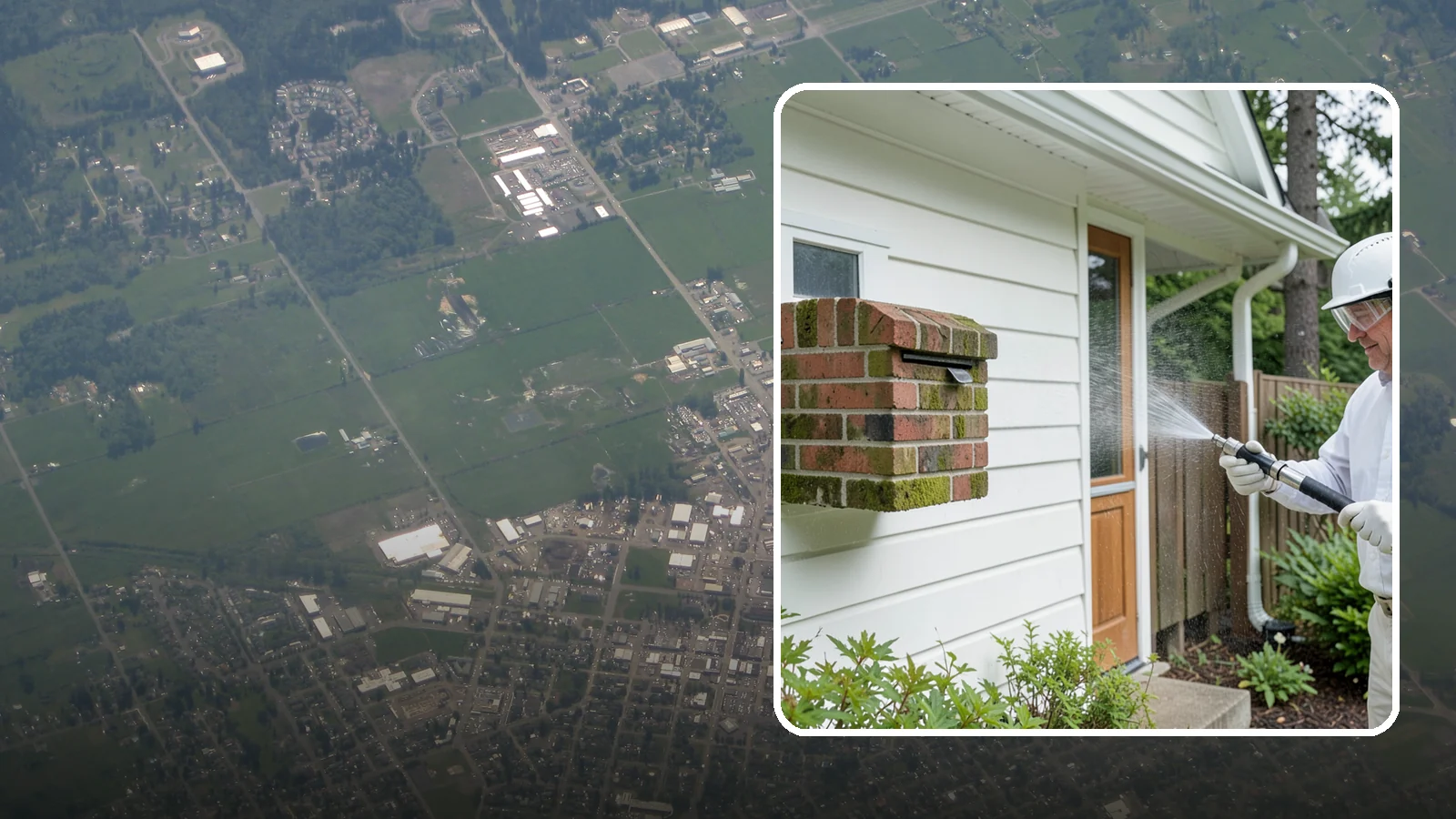 Brick Mailbox Cleaning in Enumclaw, King County, WA - We clean brick mailbox structures to remove the algae, moss, and road film that dull this curbside feature.