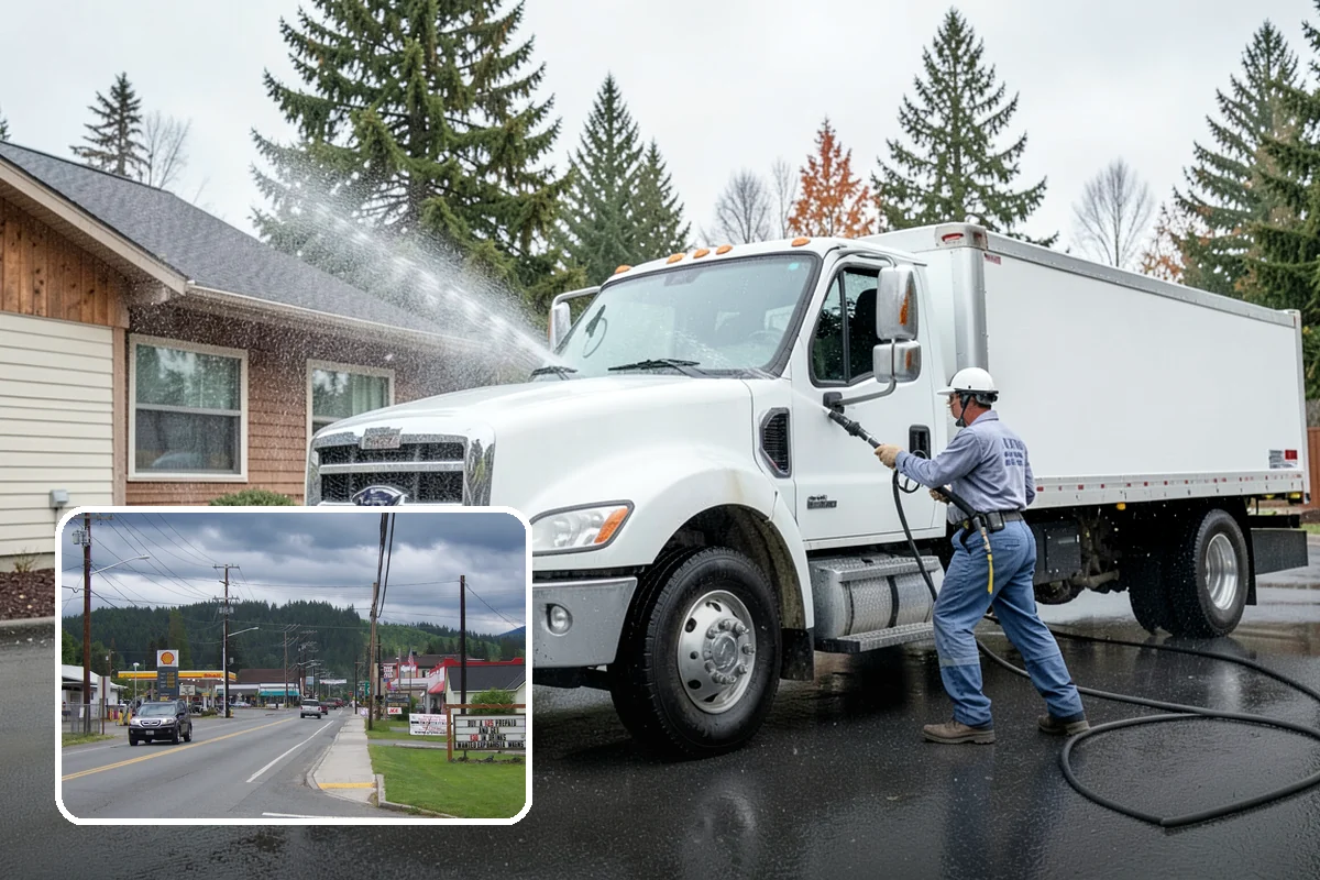 Brick Mailbox Cleaning in Granite Falls, Snohomish County, WA - Removes algae and gray road film from the brick face