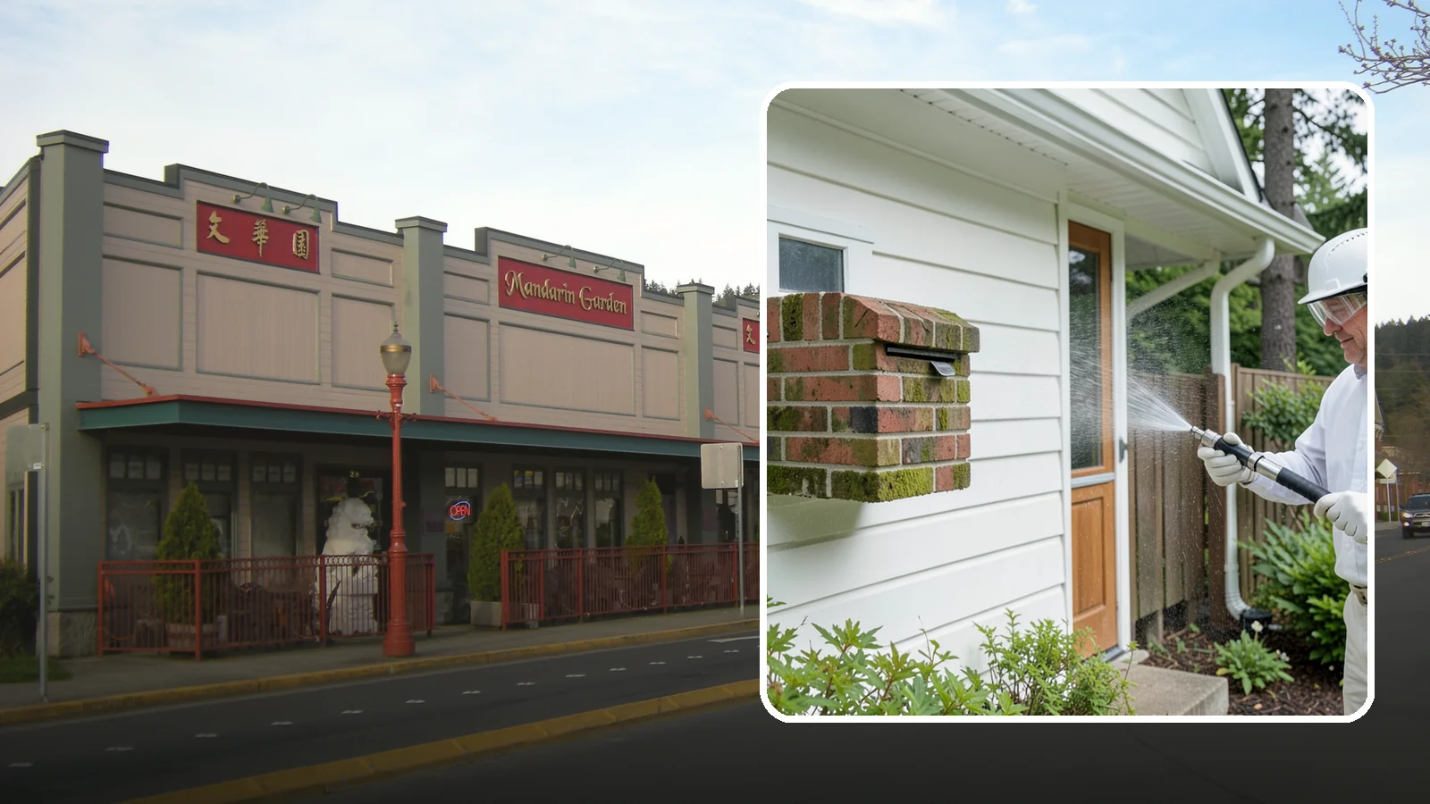 Brick Mailbox Cleaning in Issaquah, King County, WA - We clean brick mailbox structures to remove the algae, moss, and road film that dull this curbside feature.