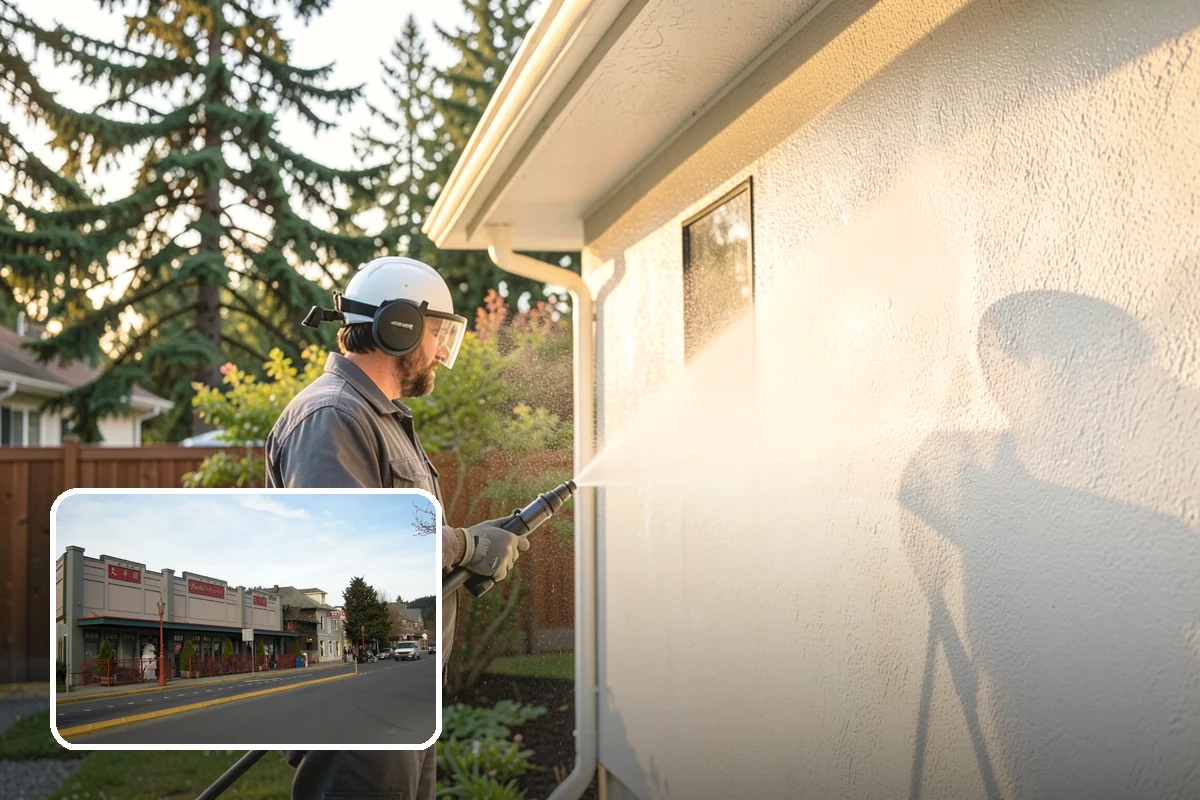 Brick Mailbox Cleaning in Issaquah, King County, WA - Removes algae and gray road film from the brick face