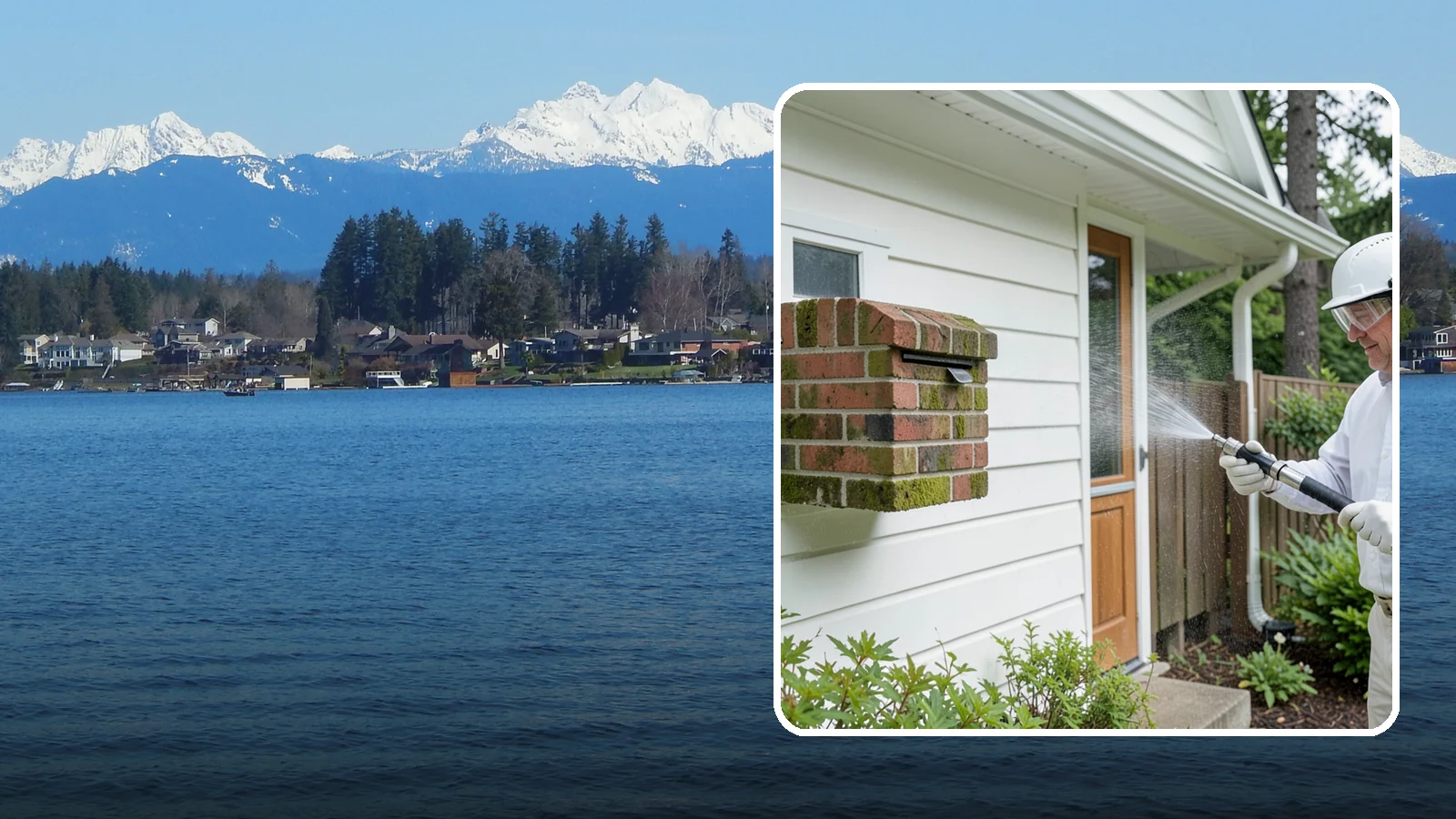 Brick Mailbox Cleaning in Lake Stevens, Snohomish County, WA - We clean brick mailbox structures to remove the algae, moss, and road film that dull this curbside feature.