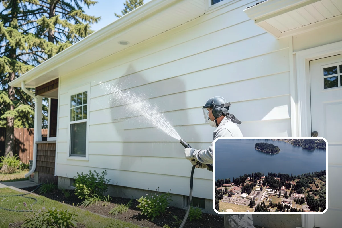 Brick Mailbox Cleaning in Lakewood, Pierce County, WA - Removes algae and gray road film from the brick face