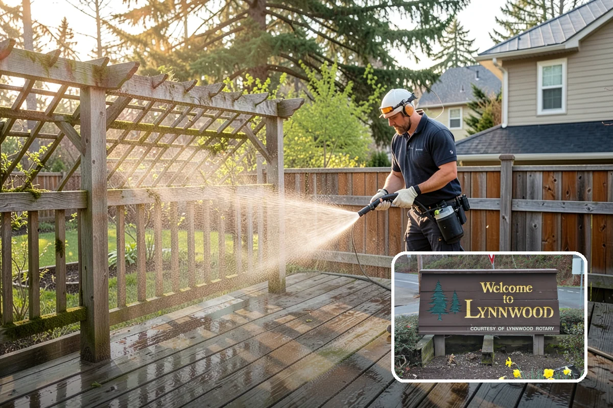 Brick Mailbox Cleaning in Lynnwood, Snohomish County, WA - Removes algae and gray road film from the brick face