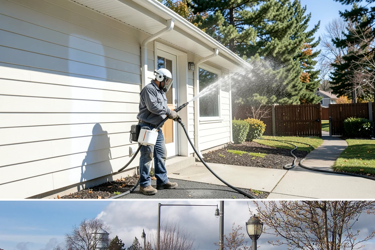 Brick Mailbox Cleaning in Marysville, Snohomish County, WA - Spring is a good time to clear winter moss and road grime from the mailbox before the sunnier months.