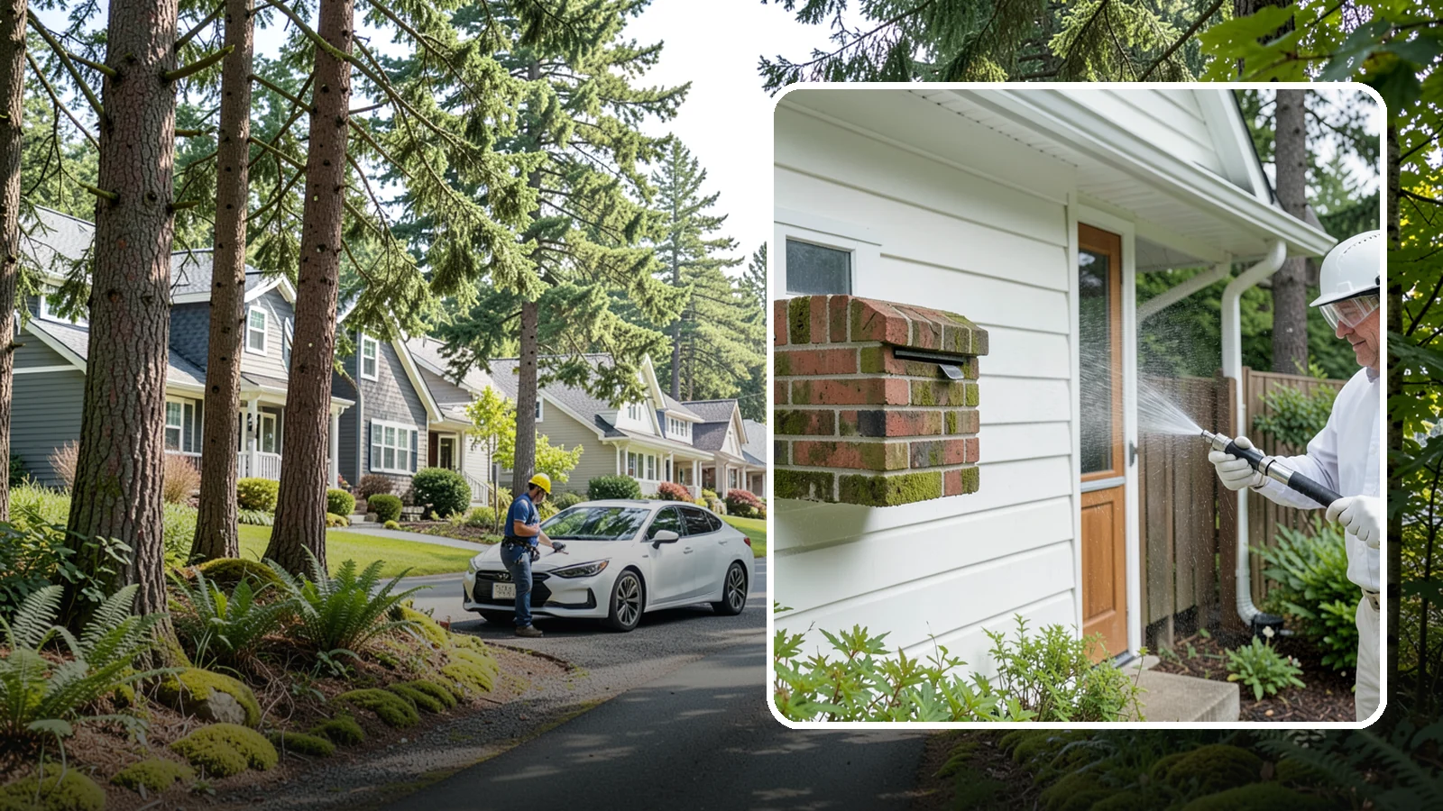 Brick Mailbox Cleaning in Normandy Park, King County, WA - We clean brick mailbox structures to remove the algae, moss, and road film that dull this curbside feature.