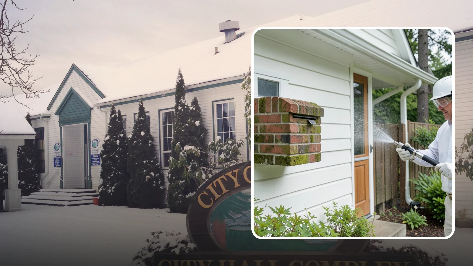 Brick Mailbox Cleaning in Pacific, King County, WA - We clean brick mailbox structures to remove the algae, moss, and road film that dull this curbside feature.