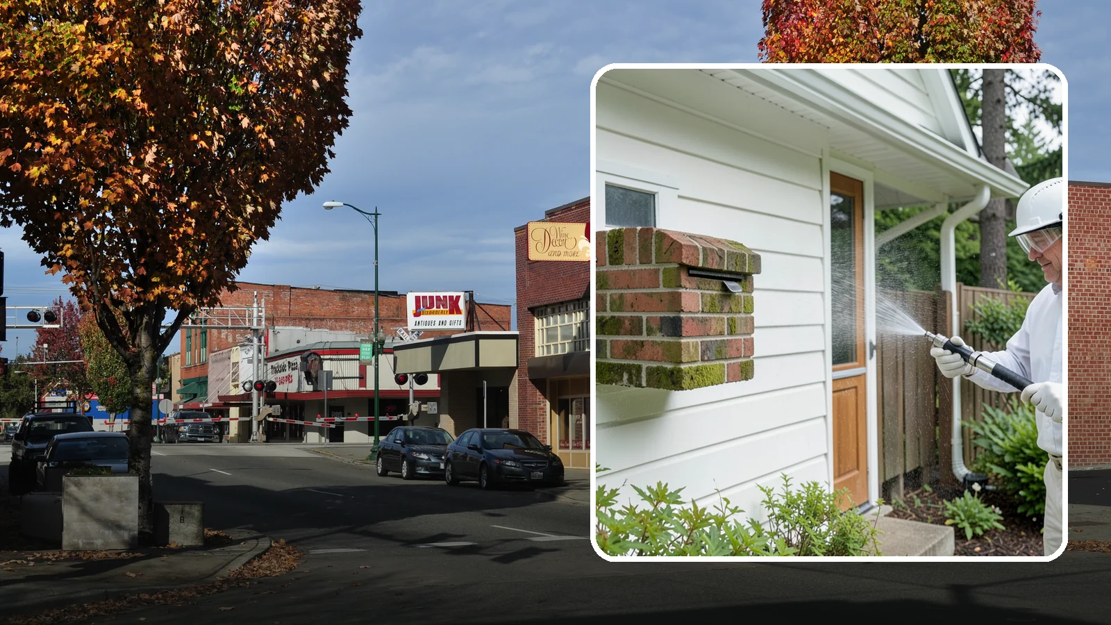 Brick Mailbox Cleaning in Puyallup, Pierce County, WA - We clean brick mailbox structures to remove the algae, moss, and road film that dull this curbside feature.