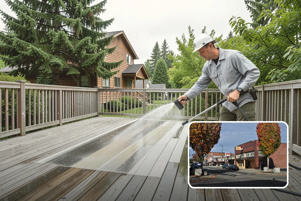 Brick Mailbox Cleaning in Puyallup, Pierce County, WA - Removes algae and gray road film from the brick face