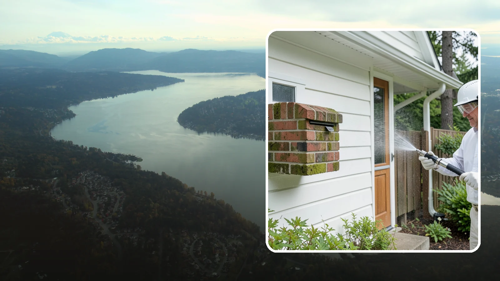 Brick Mailbox Cleaning in Sammamish, King County, WA - We clean brick mailbox structures to remove the algae, moss, and road film that dull this curbside feature.