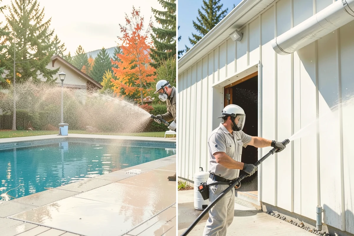 Brick Patio Cleaning in Algona, King County, WA - Sweep the patio and pull loose growth
