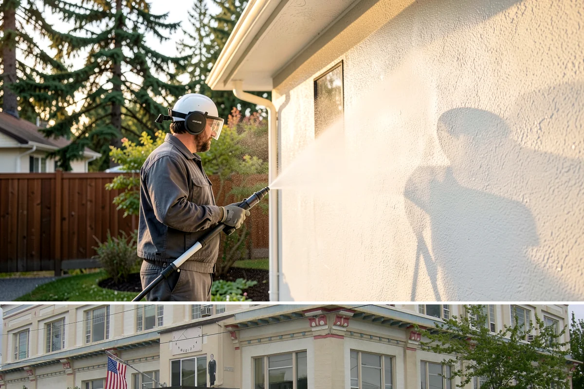 Brick Patio Cleaning in Anacortes, Skagit County, WA - Clean brick patios in summer so joints can dry before fall re-sanding sets in.