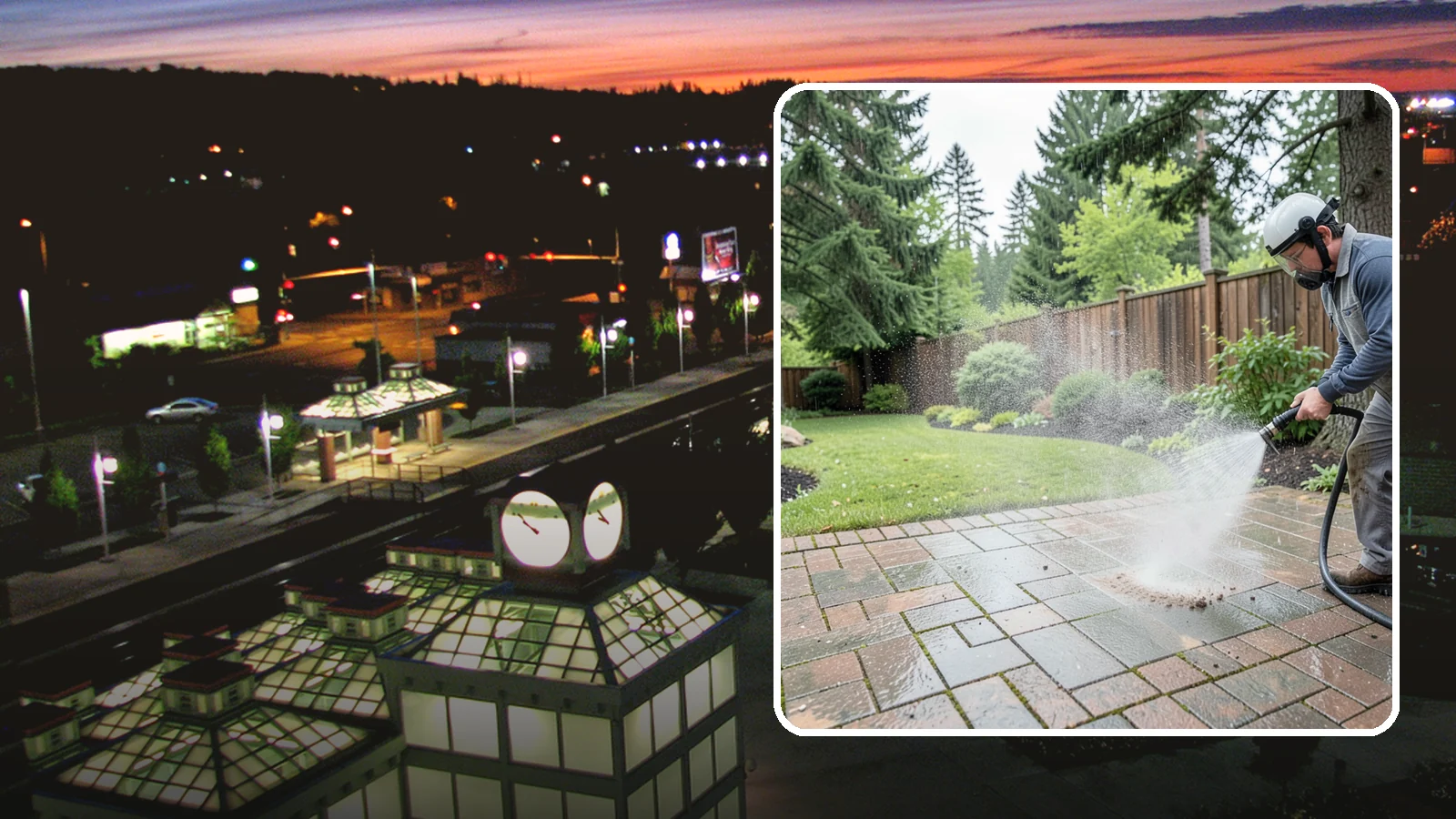Brick Patio Cleaning in Auburn, King County, WA - Clean brick patios so moss lifts from the joints without blowing out sand or mortar.