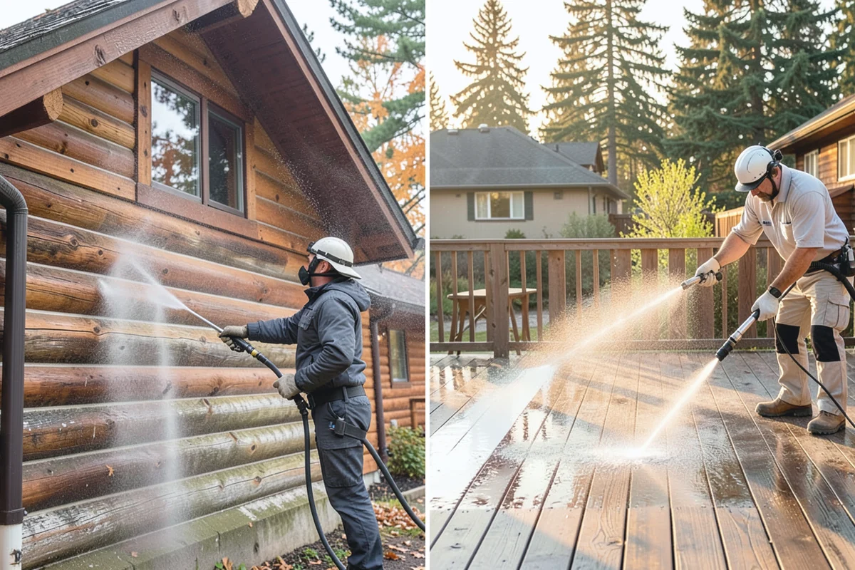 Brick Patio Cleaning in Auburn, King County, WA - Sweep the patio and pull loose growth