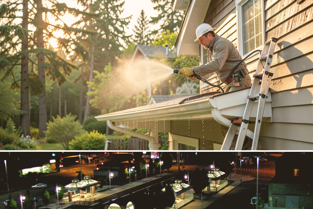 Brick Patio Cleaning in Auburn, King County, WA - Clean brick patios in summer so joints can dry before fall re-sanding sets in.