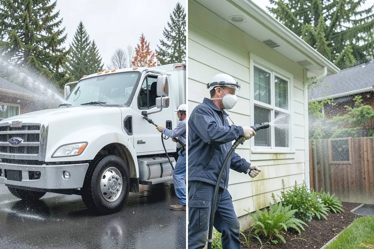 Brick Patio Cleaning in Bonney Lake, Pierce County, WA - Sweep the patio and pull loose growth