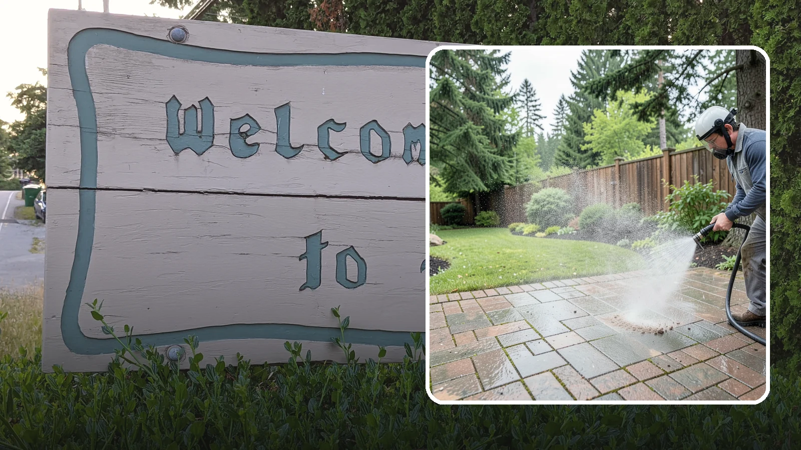 Brick Patio Cleaning in Brier, Snohomish County, WA - Clean brick patios so moss lifts from the joints without blowing out sand or mortar.