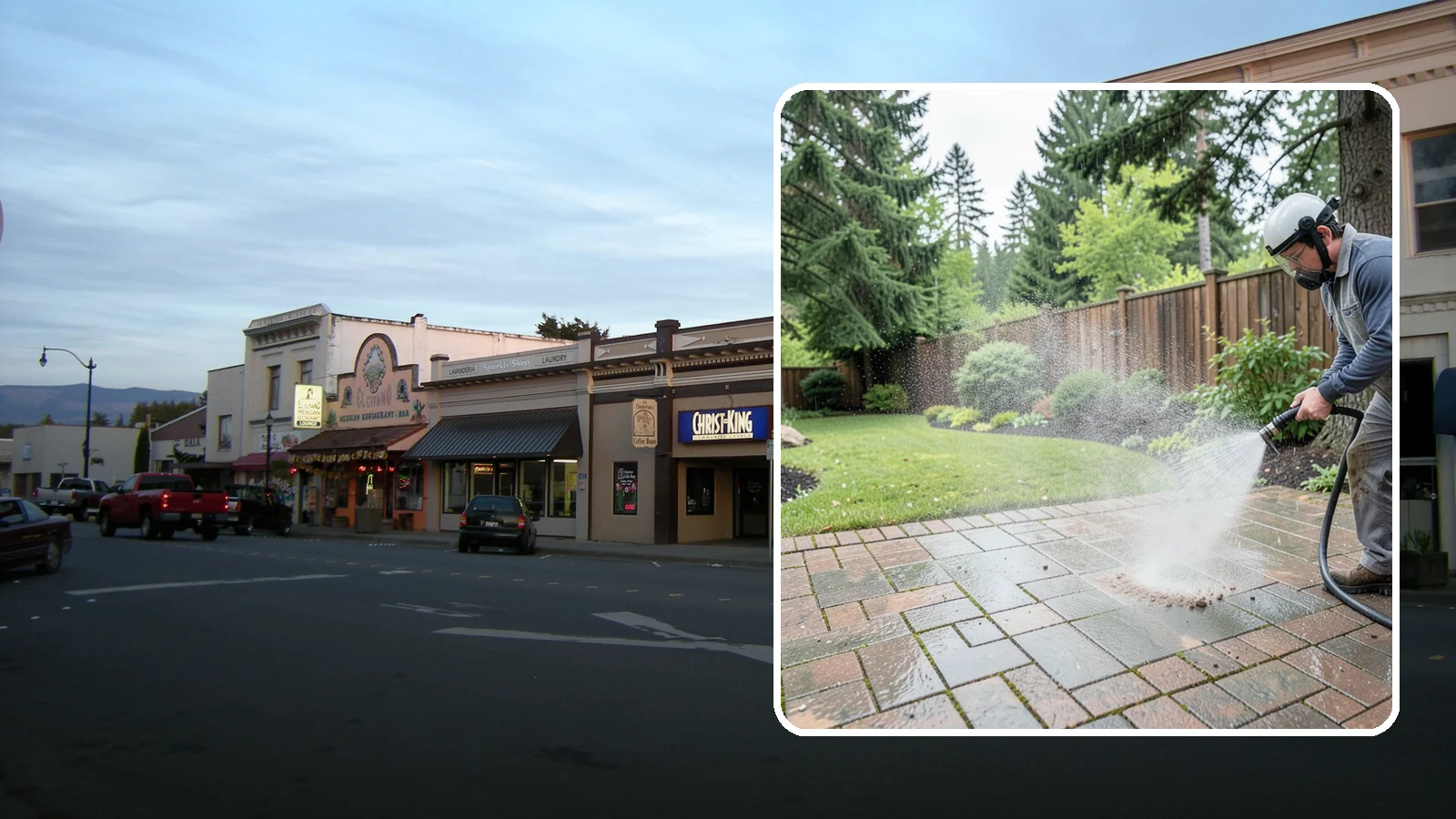 Brick Patio Cleaning in Burlington, Skagit County, WA - Clean brick patios so moss lifts from the joints without blowing out sand or mortar.