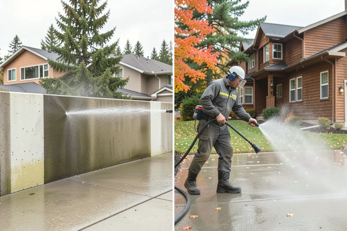 Brick Patio Cleaning in Burlington, Skagit County, WA - Sweep the patio and pull loose growth
