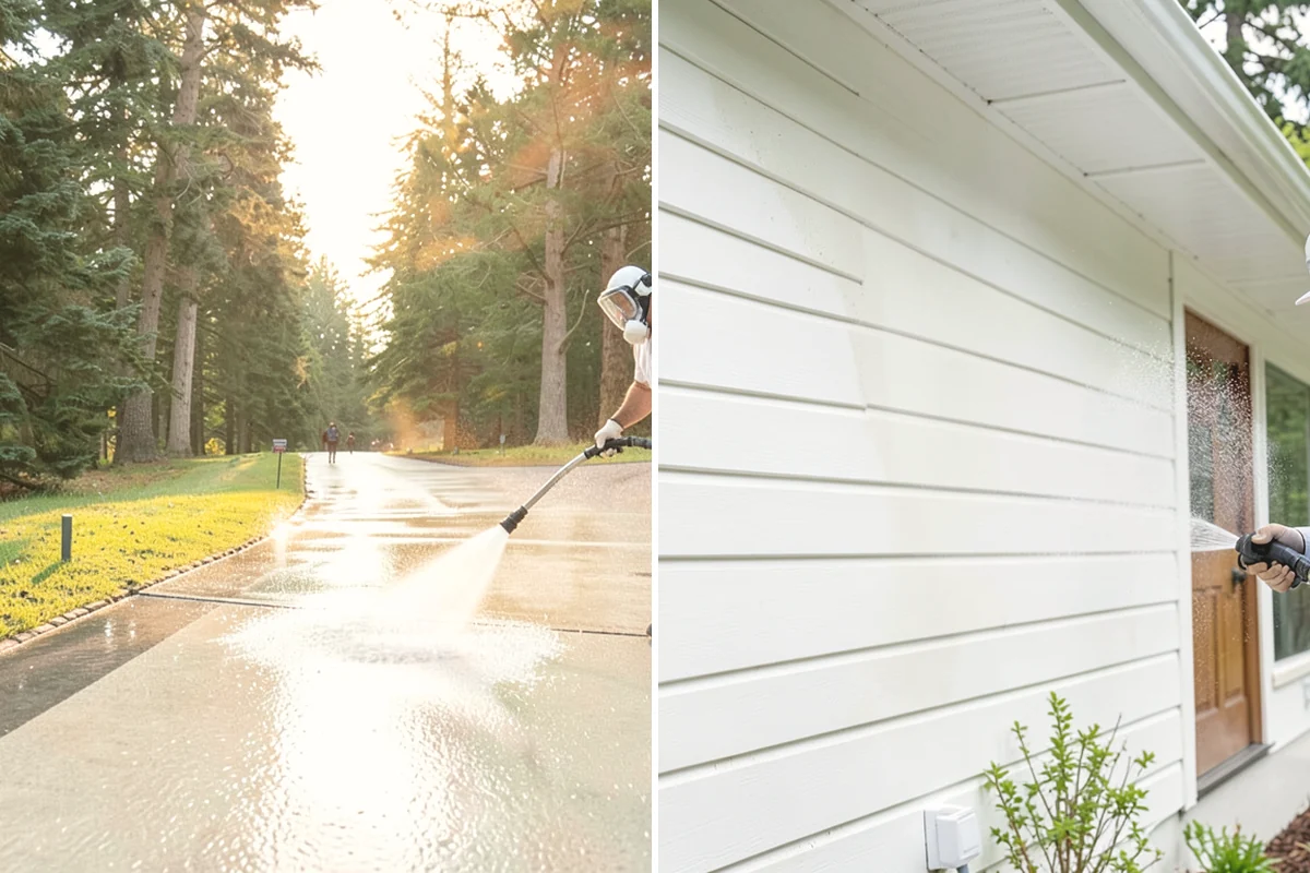 Brick Patio Cleaning in Carnation, King County, WA - Sweep the patio and pull loose growth