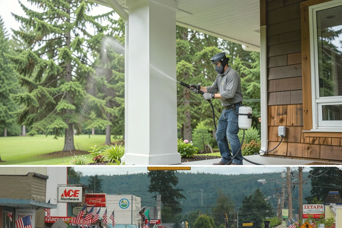 Brick Patio Cleaning in Carnation, King County, WA - Clean brick patios in summer so joints can dry before fall re-sanding sets in.