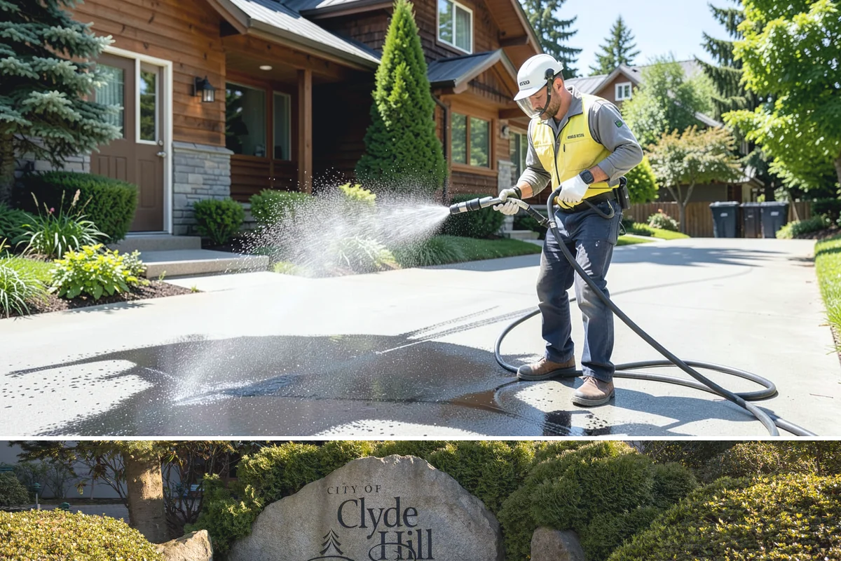 Brick Patio Cleaning in Clyde Hill, King County, WA - Clean brick patios in summer so joints can dry before fall re-sanding sets in.