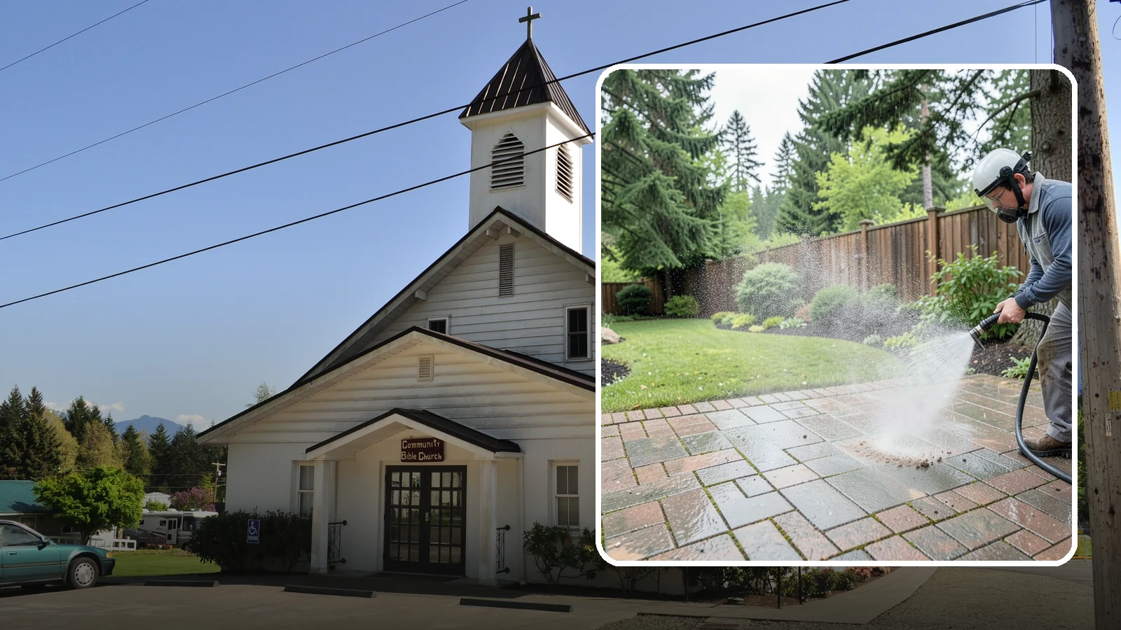 Brick Patio Cleaning in Concrete, Skagit County, WA - Clean brick patios so moss lifts from the joints without blowing out sand or mortar.